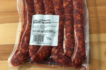 Sauccises de boeuf type merguez