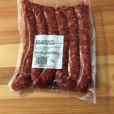 Sauccises de boeuf type merguez